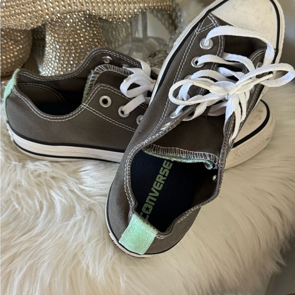 Converse Kids Sneakers in Gray and Mint
